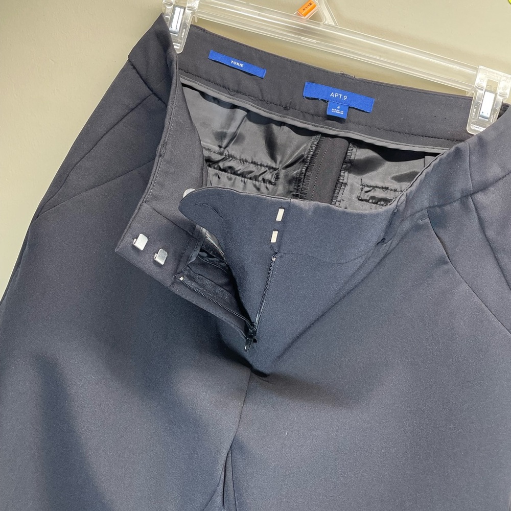 Apt 9 Torie Black Dress Slacks Capri Pants